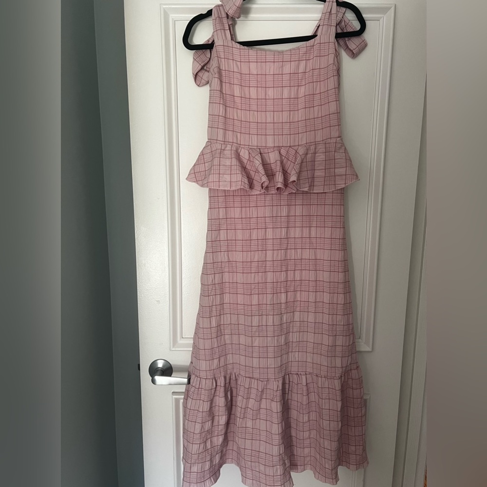Pink Plaid Dress